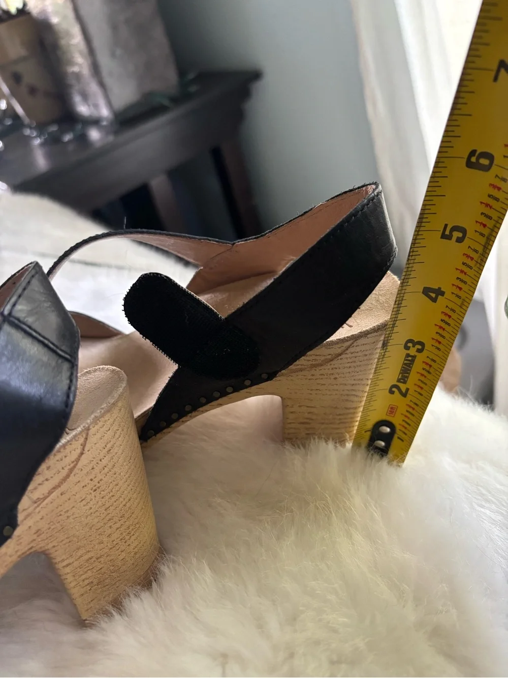Dansko Black Leather Slingback Wedge Sandals